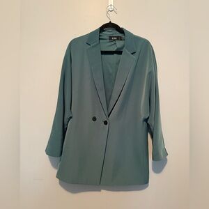 ICONE Double-Breasted Oversized Blazer - Teal (Size S)